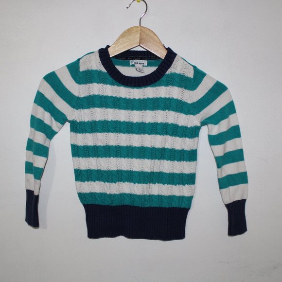 Old Navy Blue Stripe Long Sleeve Sweater Shirt - Picture 1 of 5